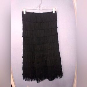 Fringe Skirt Flapper‎ Style Party Cocktail Black Skirt